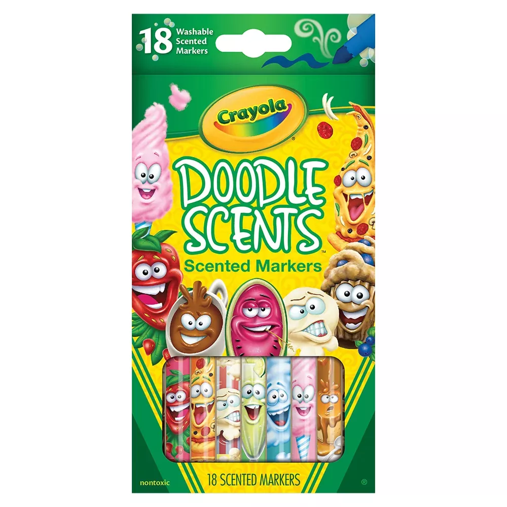 18pc Crayola Kids /Childrens Creative Doodle Scents Washable Markers 36m+