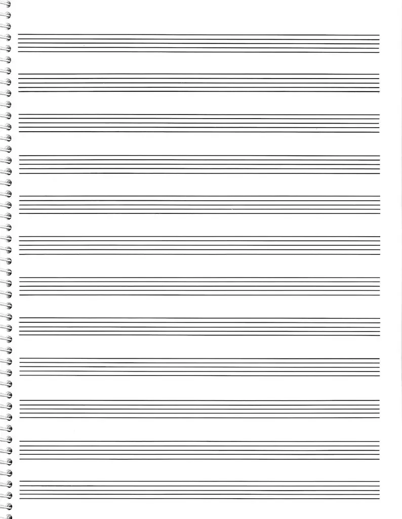 85. Spiral Book 12-Stave Passantino Manuscript Paper