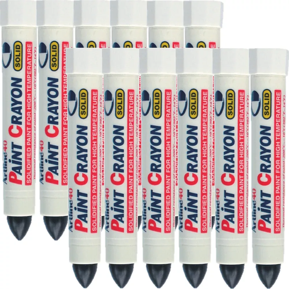 Artline 40 Box 12 Permanent Paint Crayon (Solid Black)
