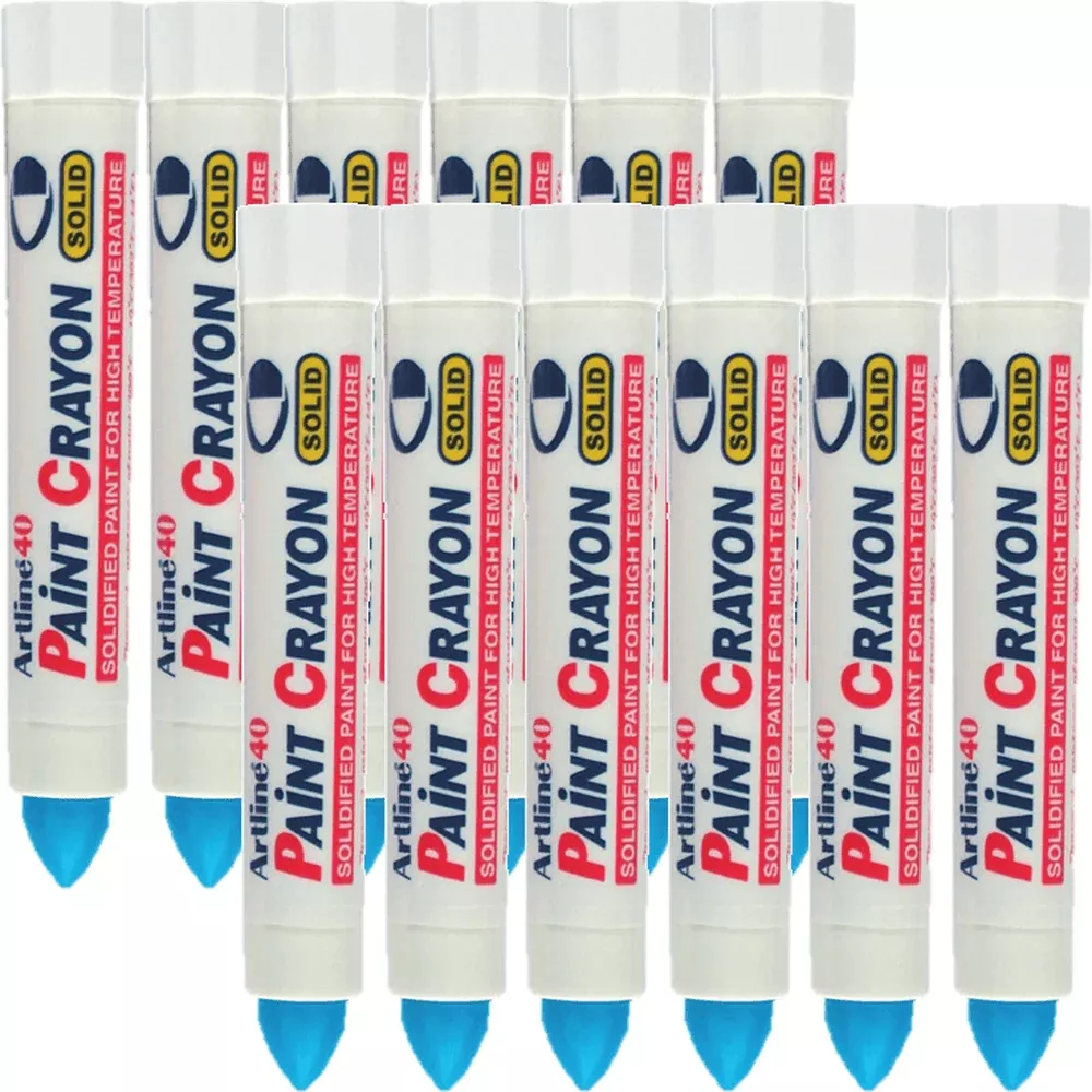 Artline 40 Box 12 Permanent Paint Crayon (Solid Blue)