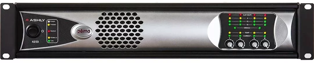 Ashly PEMA 4250.70 4-Channel 250W Powered Processor for 70V Systems, 8x8 DSP Matrix