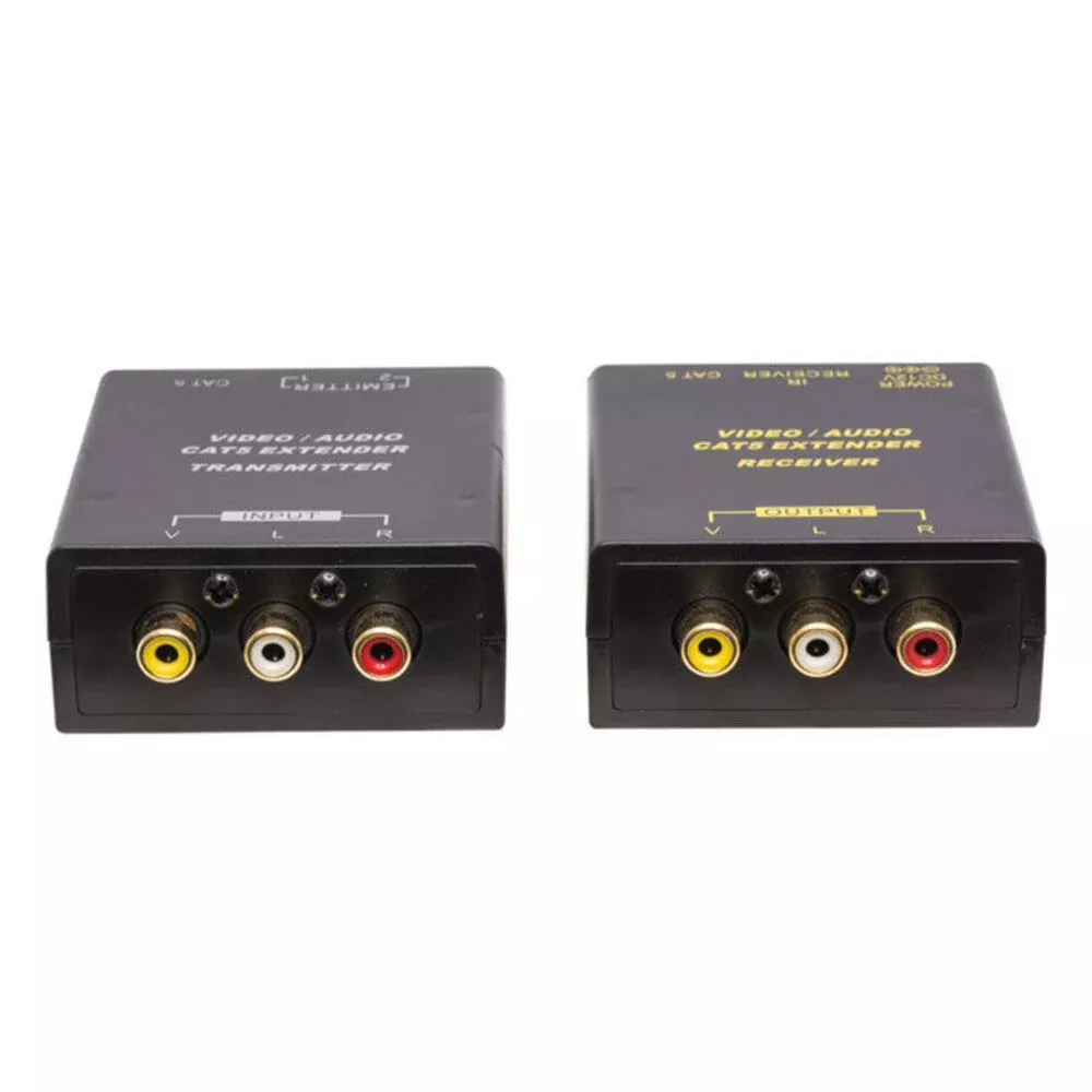 Composite Rca Video /Audio Cat5 Extender with IR Extender Kit