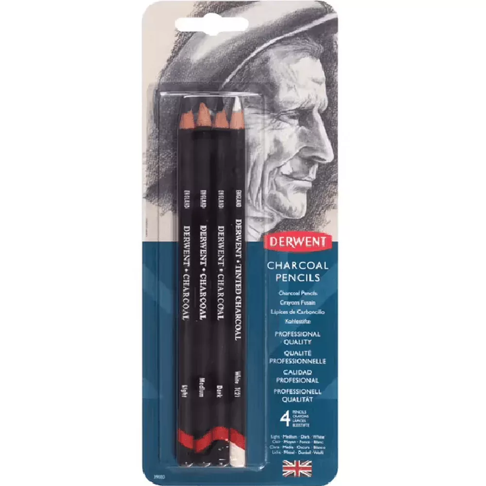 Derwent Charcoal Pencils Professional Artists (Assorted) [Pack 4]