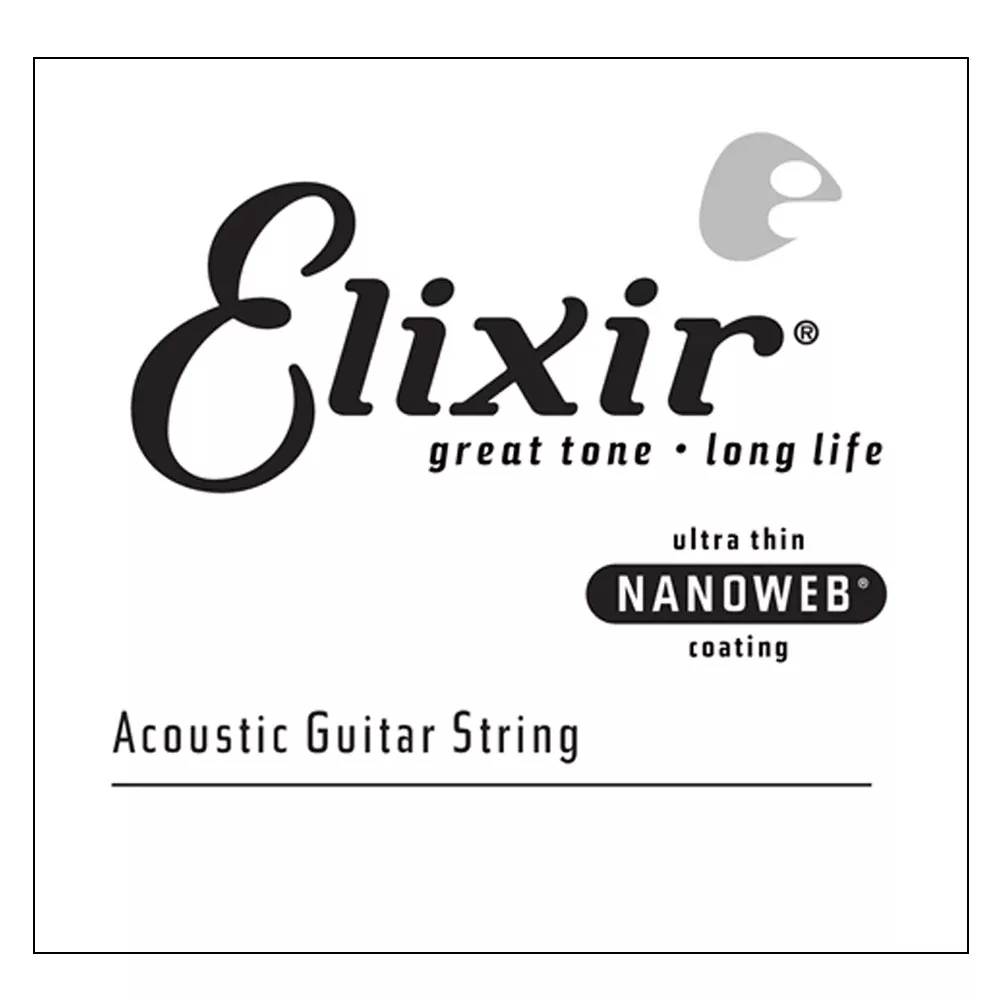 Elixir #15159 Acoustic Nanoweb Guitar 0.059 Single String 80 /20 Bronze