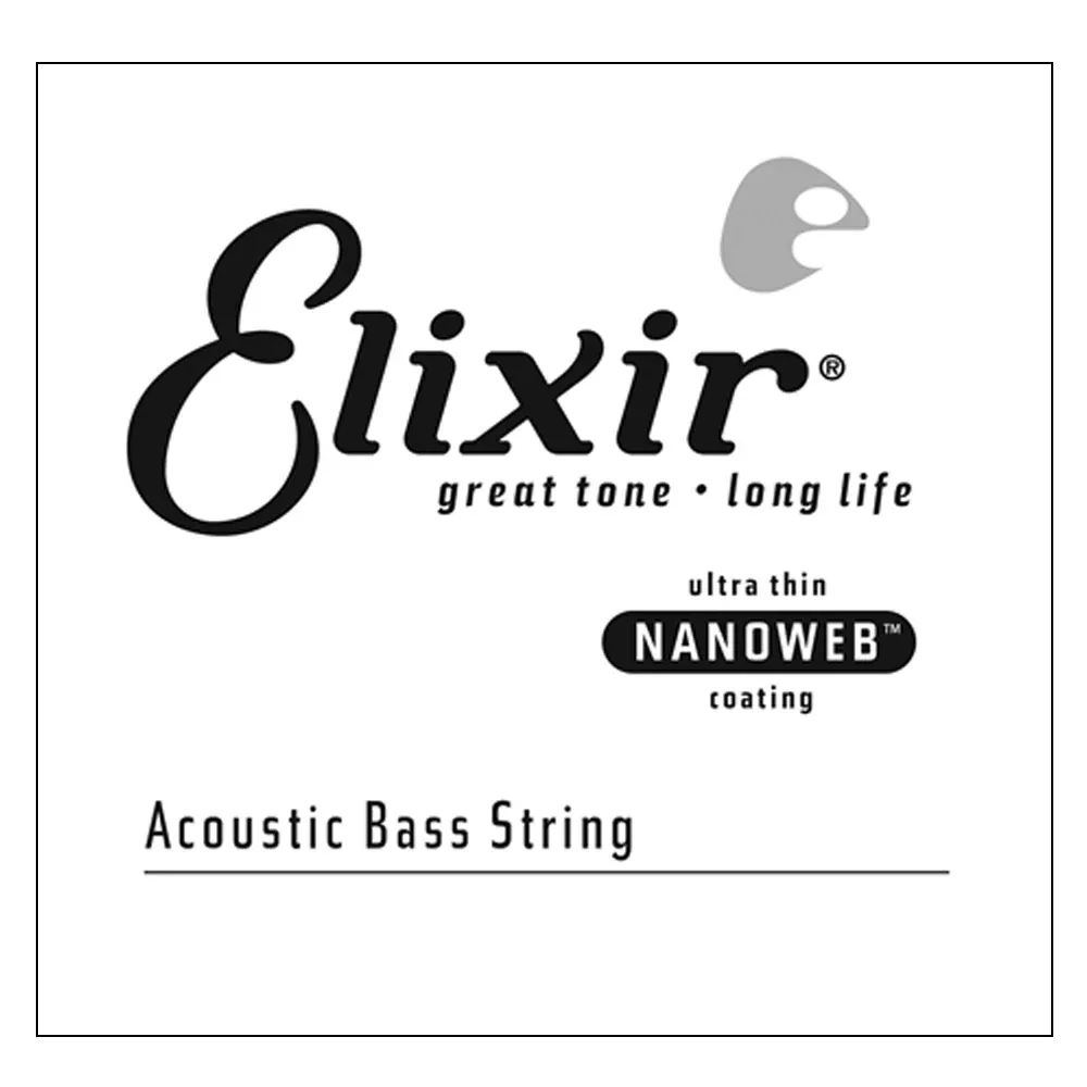 Elixir #15825 Acoustic Bass Nano Guitar String 0.125 Single 80 /20 Bronze