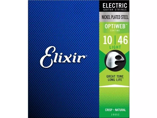 Elixir #19052 Electric Guitar Strings Optiweb Plated Steel 10-46 Light