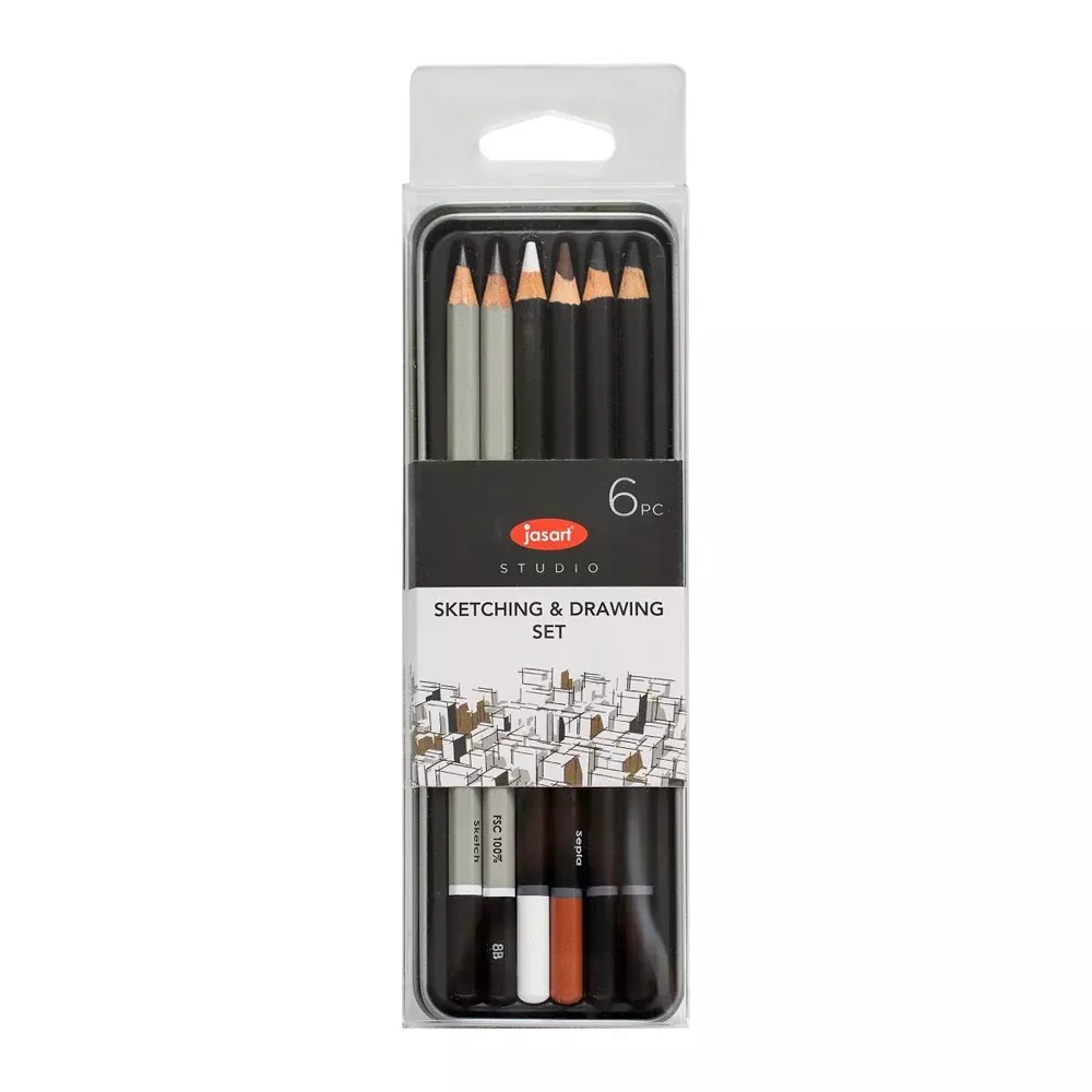 Jasart Studio 4B /8B Graphite Pencil Set (6pcs)