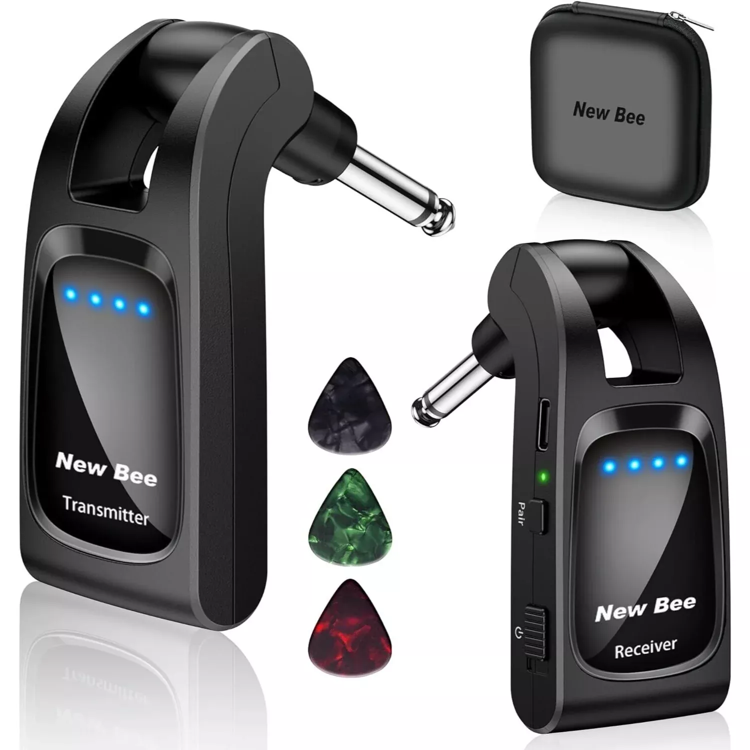 New Bee 2.4GHz Wireless Rechargeable Guitar System with 6 Channels