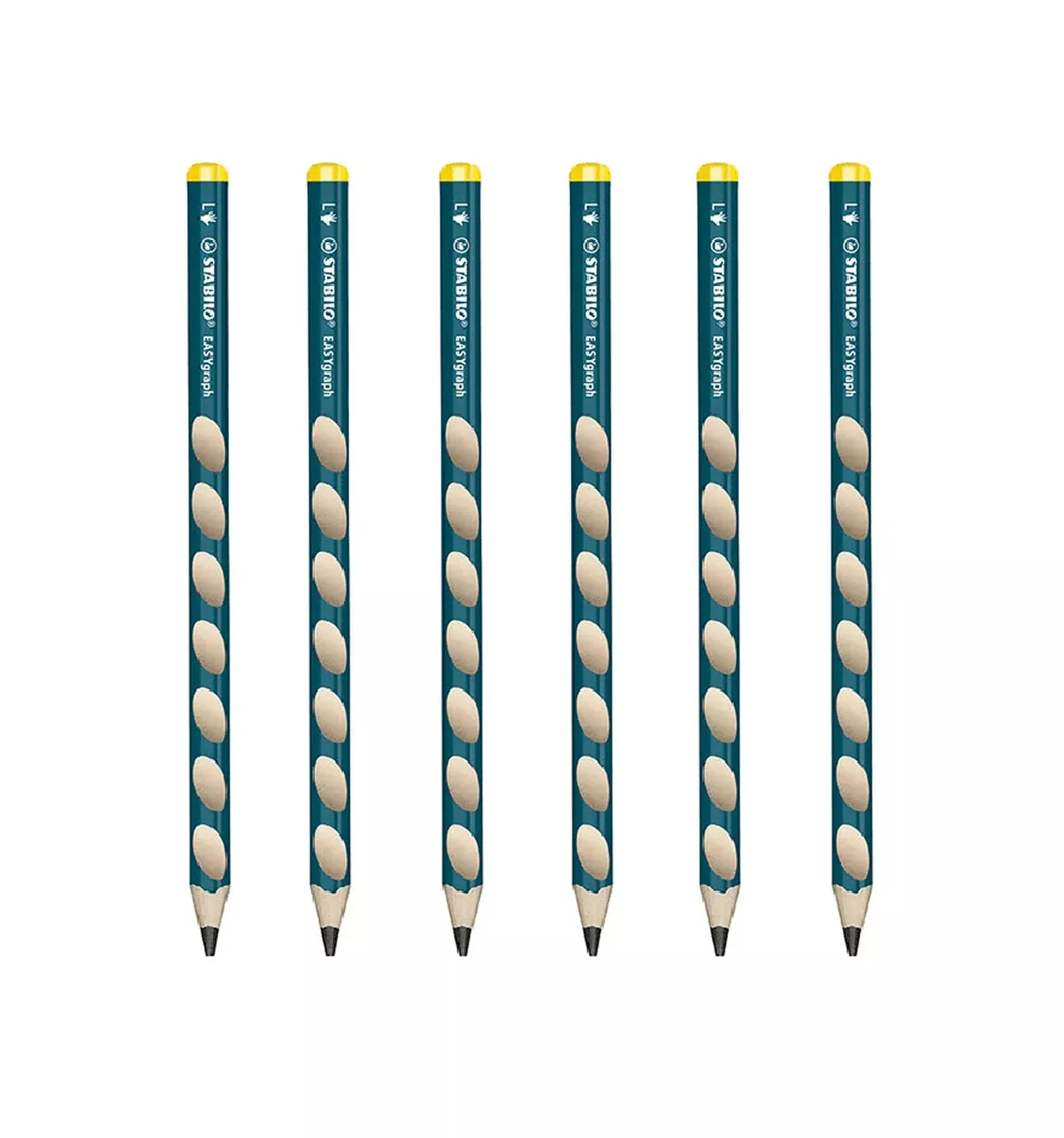 Stabilo EasyGraph Learning Pencils Left Handed (Graphite) [6 Pack]