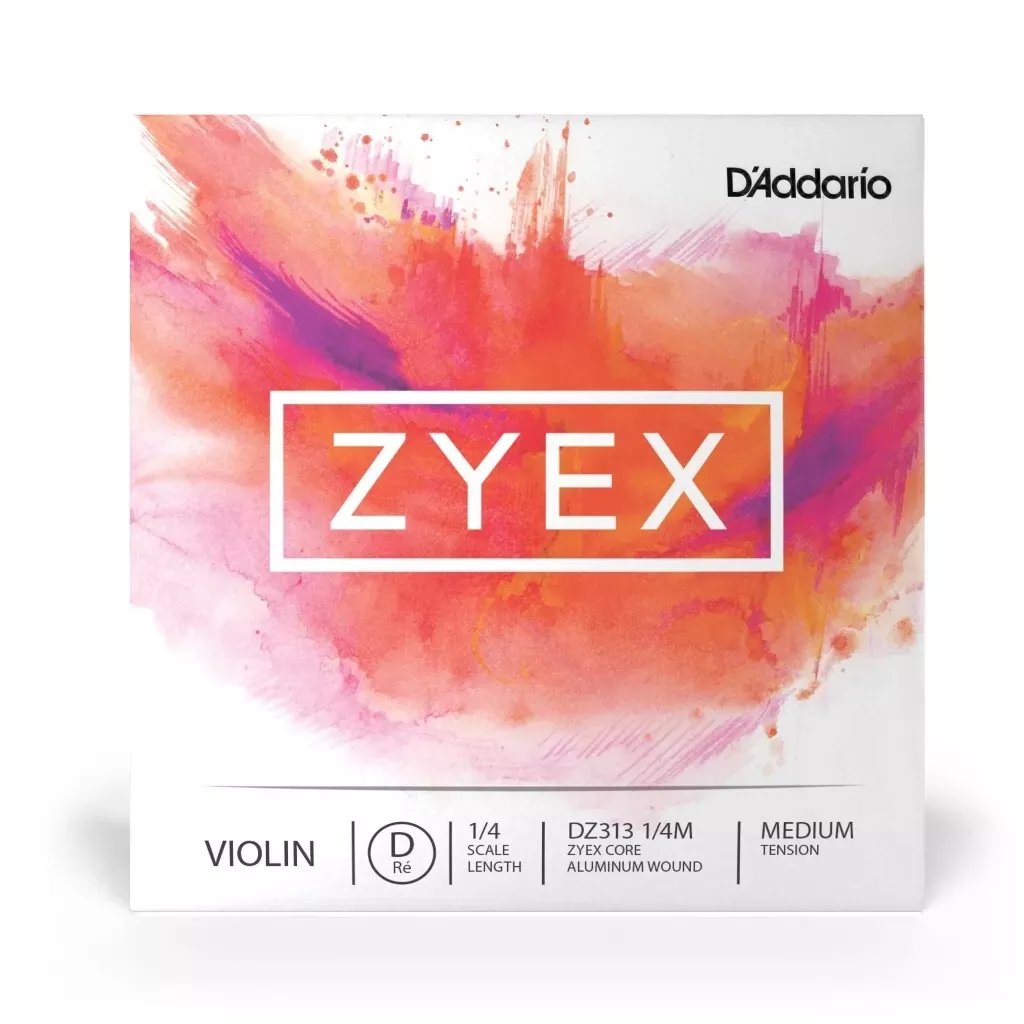 Zyex DZ313 Violin D String, 1/4